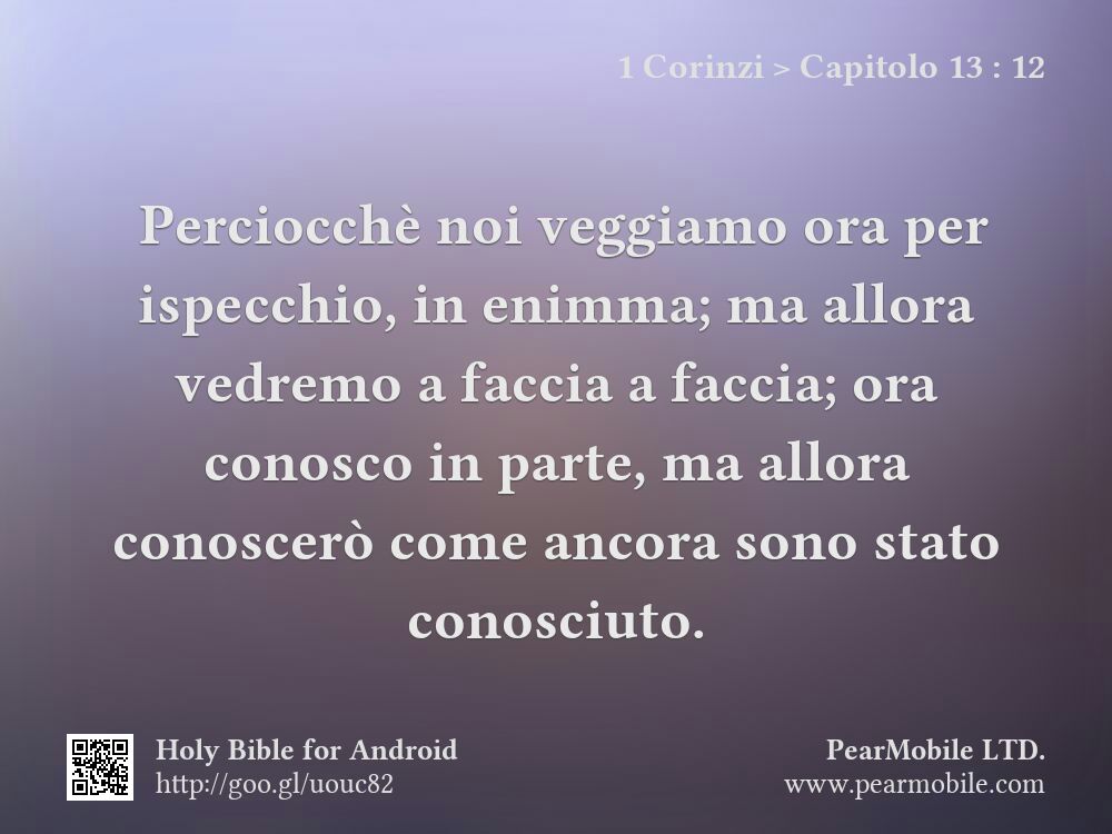 1 Corinzi, Capitolo 13:12
